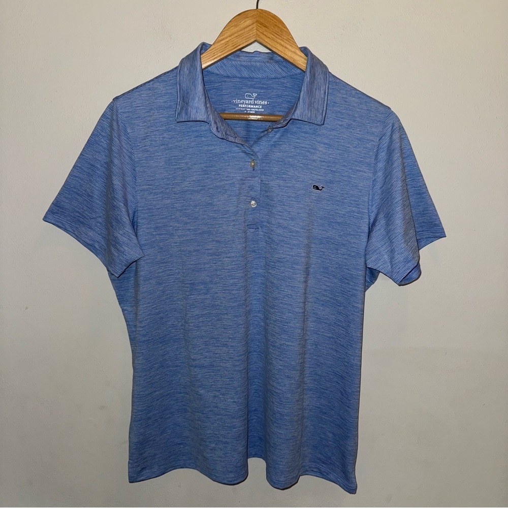 New with Tag Vineyard Vines St. Jean Stripe Tejeda Polo Shirt Women’s Size Large